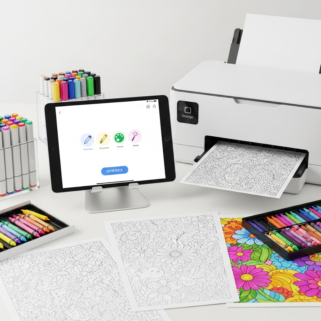 The Coloring Factory - Create custom coloring pages from your imagination or photos